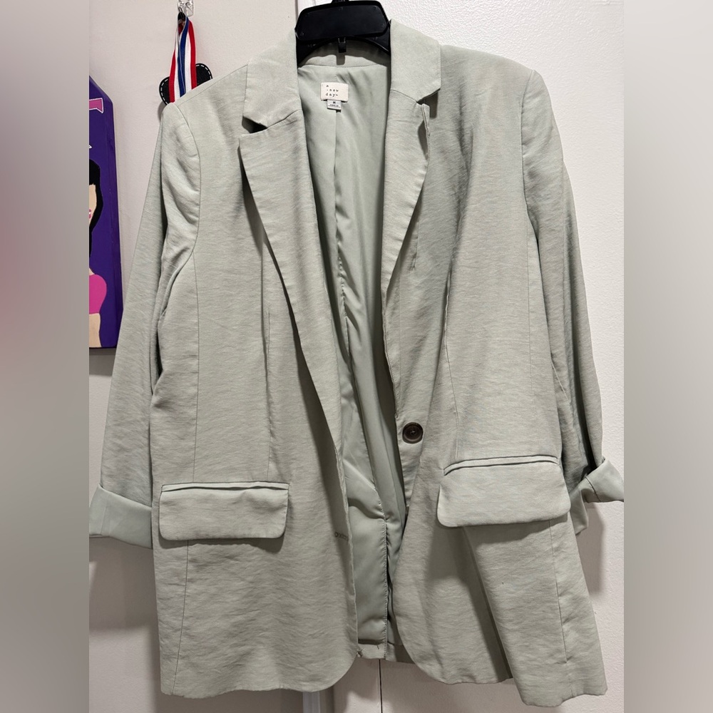 Women’s spring blazer - Light Green M